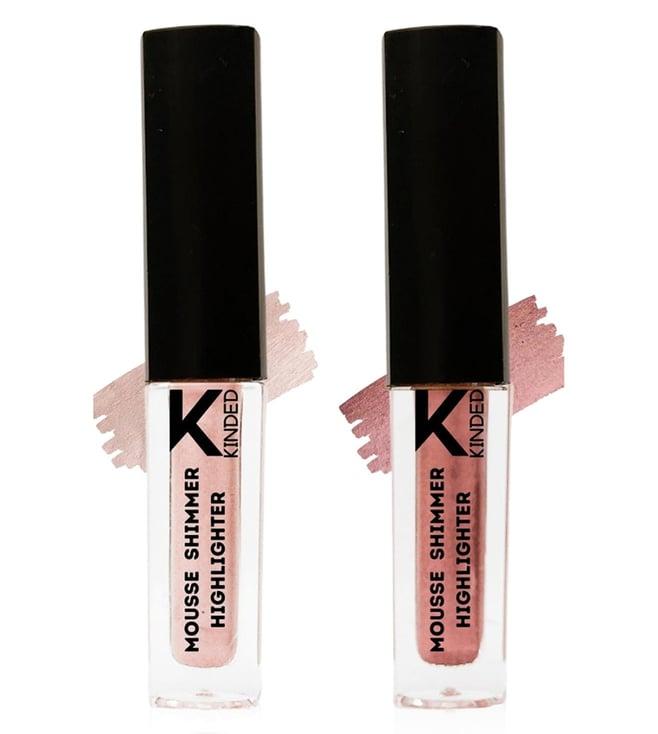 kinded mousse shimmer highlighter 01 pink paradise & 02 rusty bronze combo
