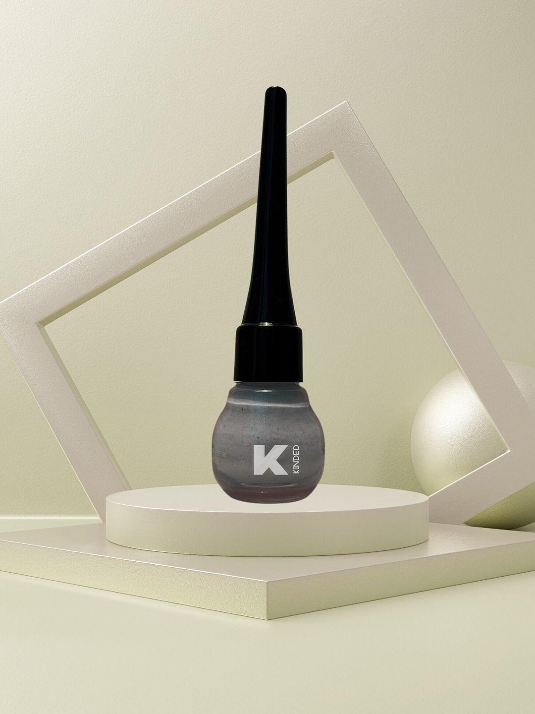 kinded waterproof liquid eyeliner - 5ml - greyish silver