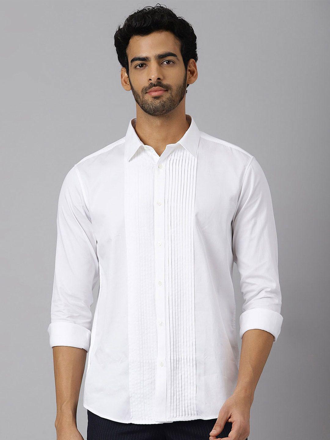 kingdom of white men white slim fit opaque casual shirt