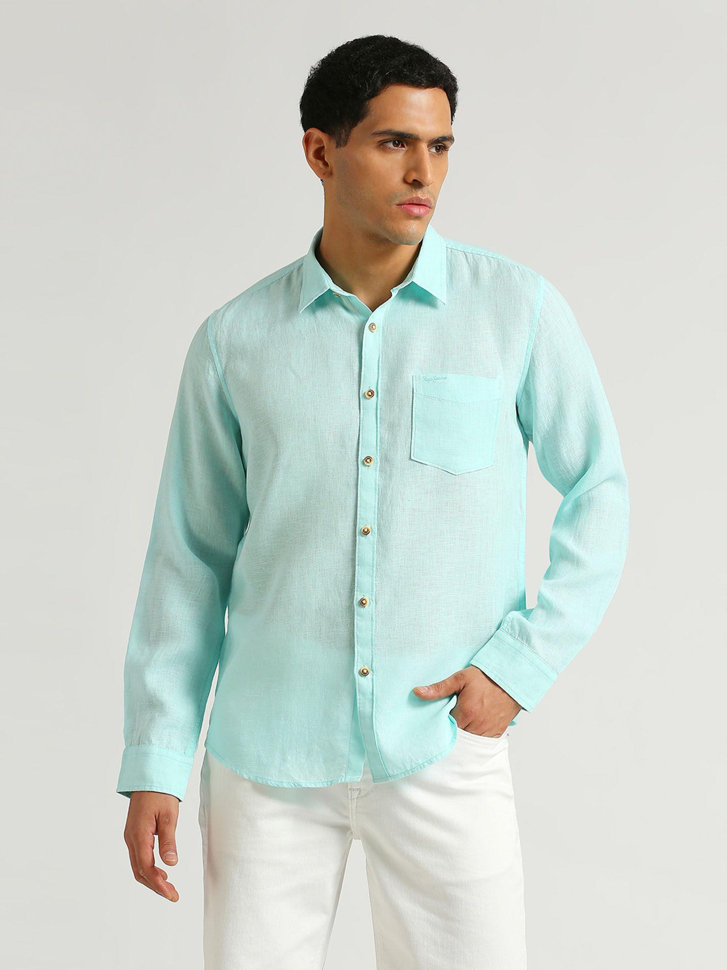 kingsman solid linen shirt