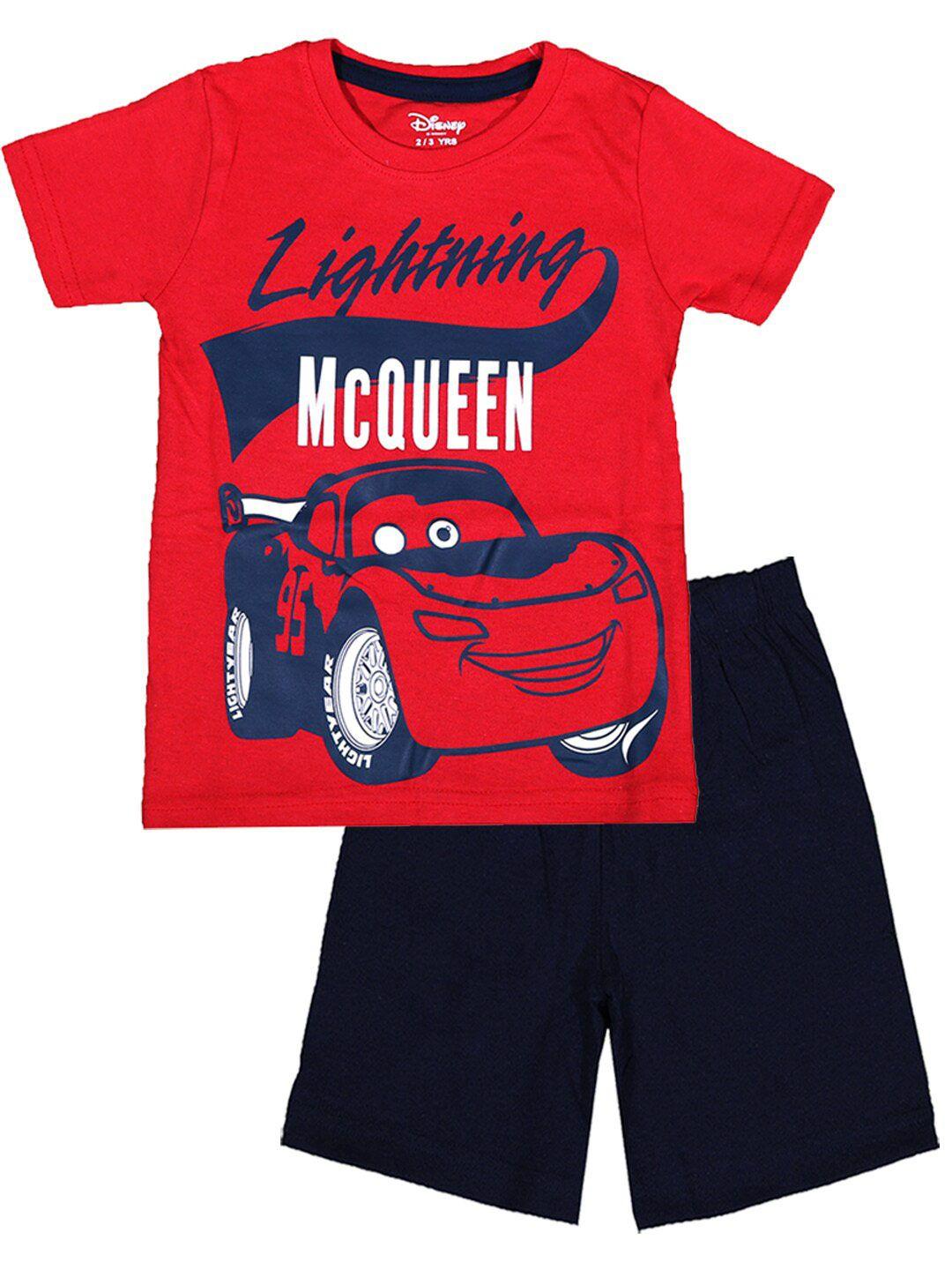 kinsey boys disney cars printed t-shirt with shorts clothing set