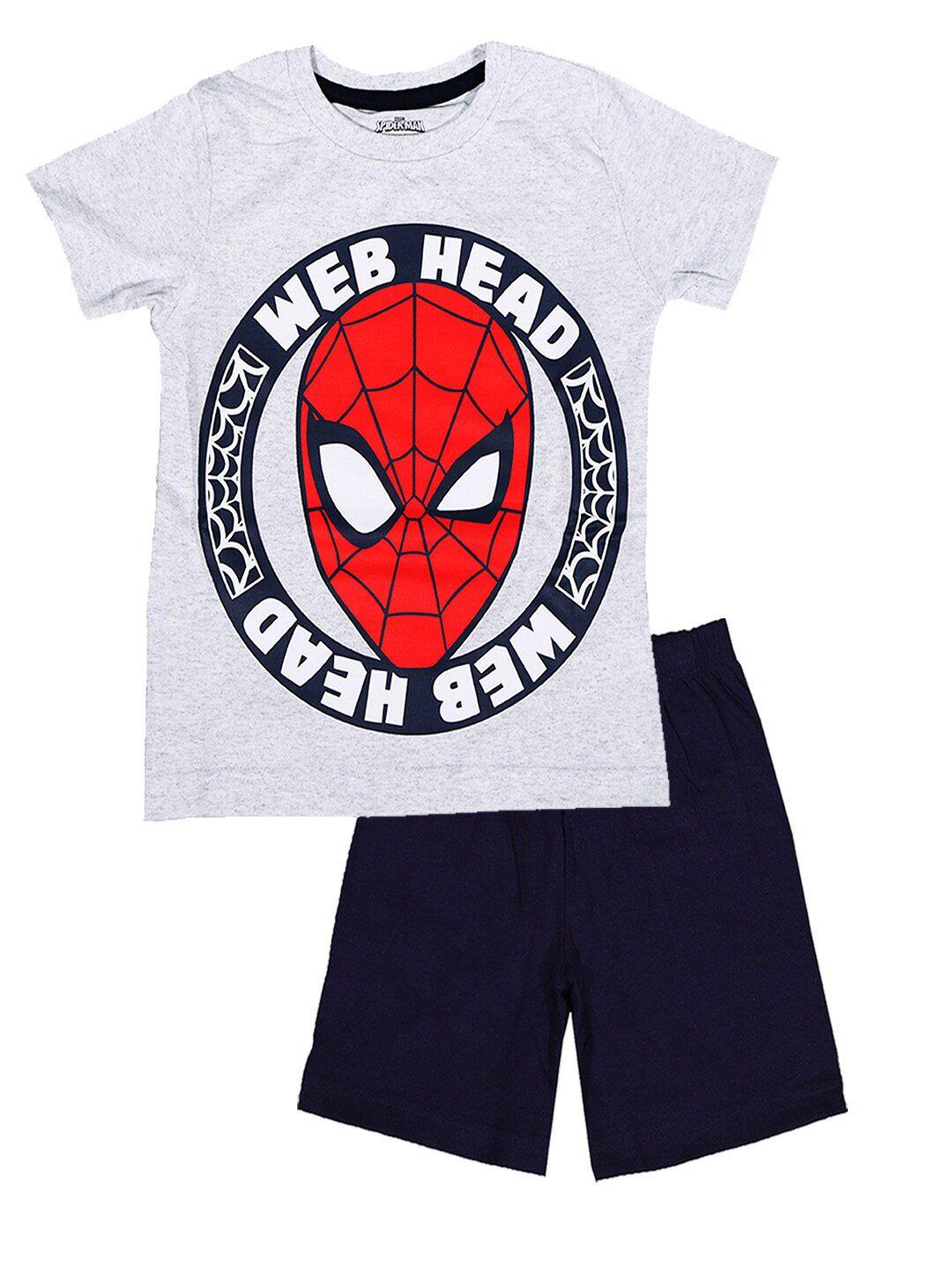 kinsey boys marvel spiderman printed t-shirt with shorts clothing set