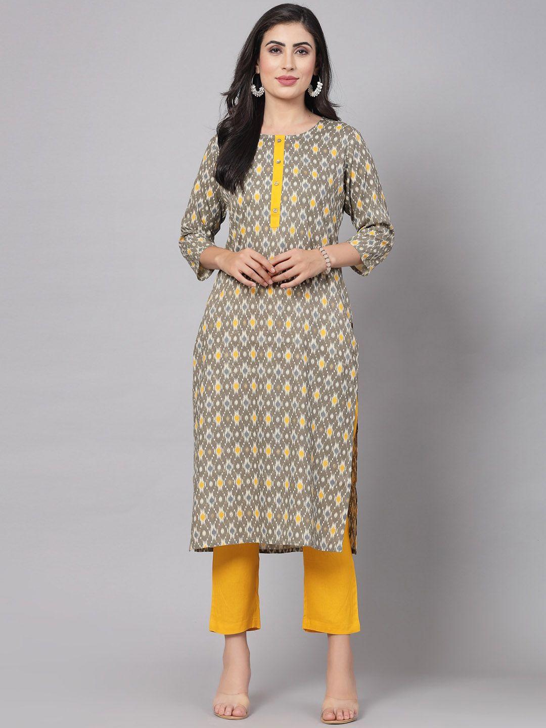 kipek geometric printed kurta with trousers