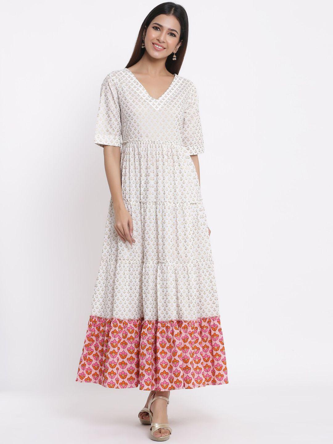 kipek women  ethnic motifs printed anarkali cotton kurta