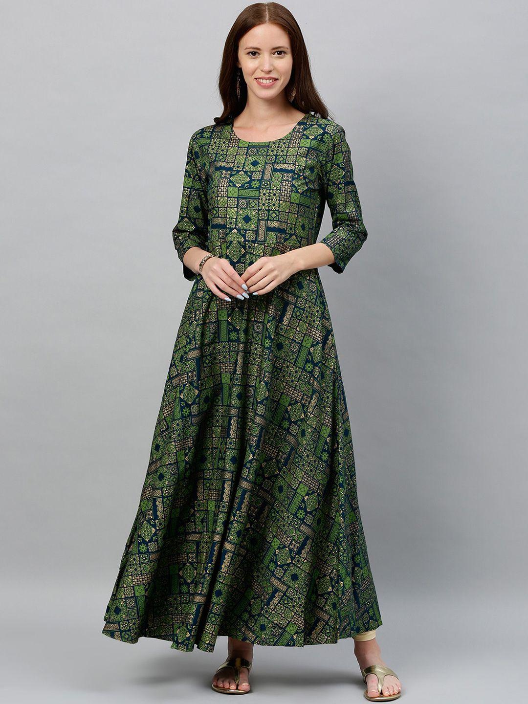 kipek women ethnic motifs printed anarkali kurta