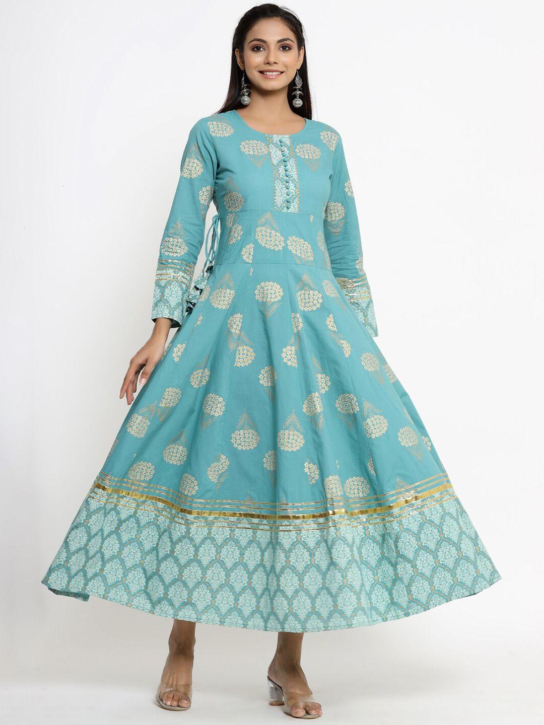 kipek women ethnic motifs printed gotta patti indie prints anarkali kurta