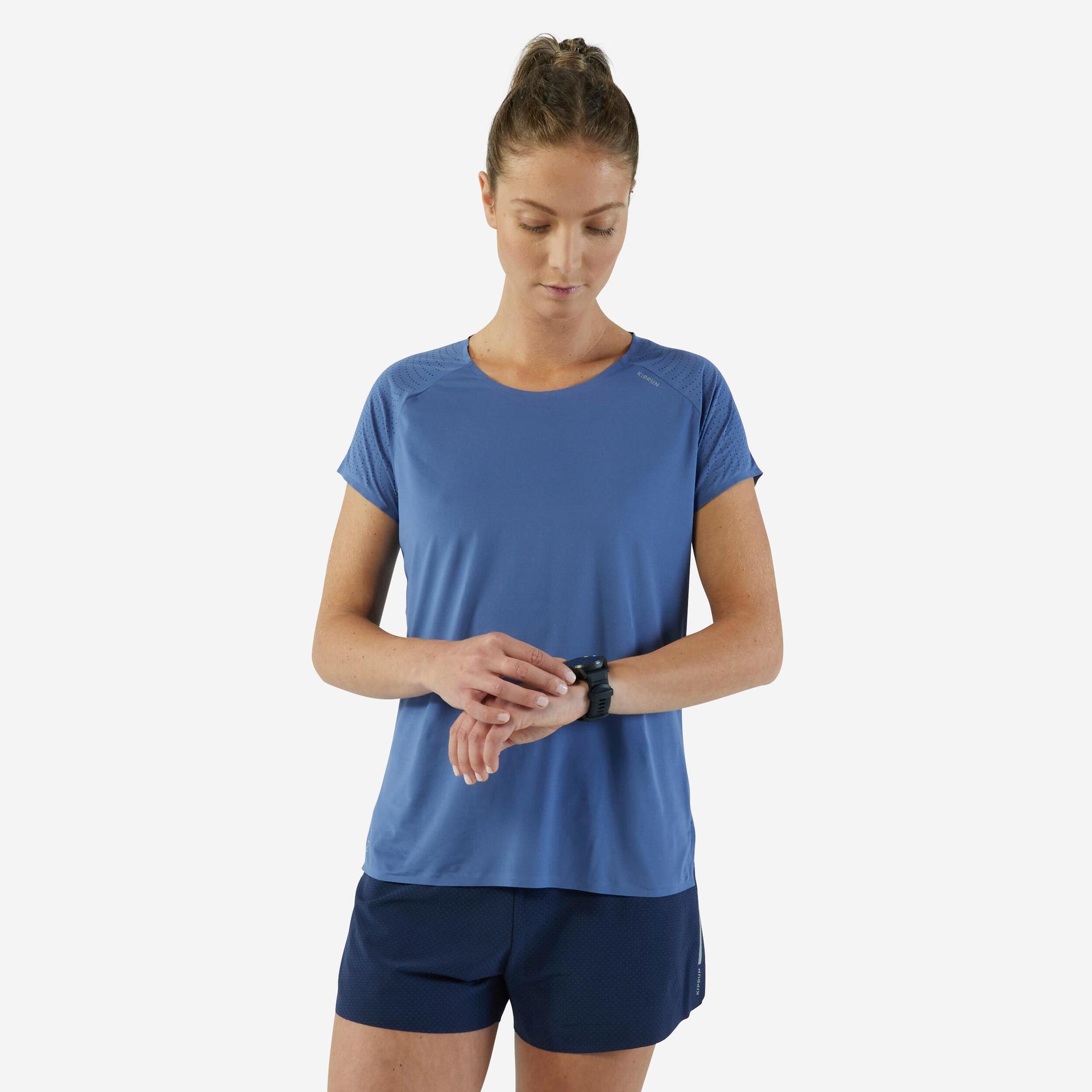 kiprun light women's running t-shirt - slate