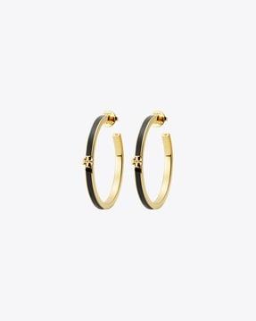 kira enamel hoop earrings