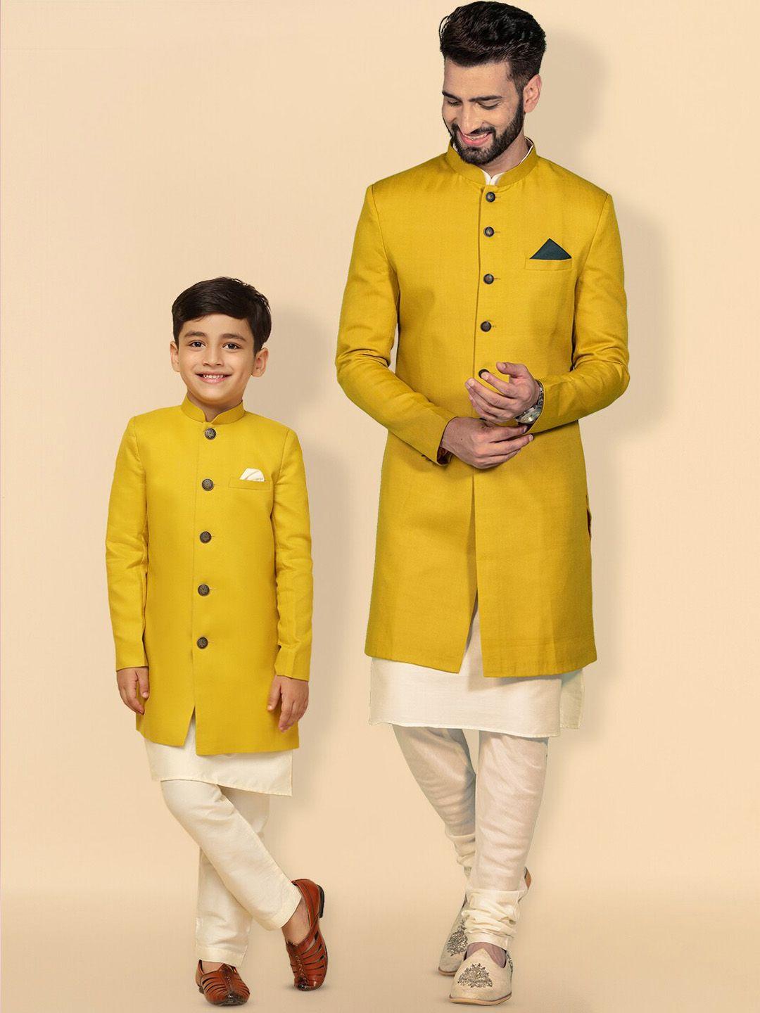 kisah boys cotton kurta sherwani set