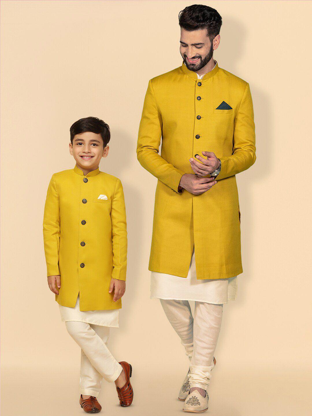 kisah cotton kurta sherwani set