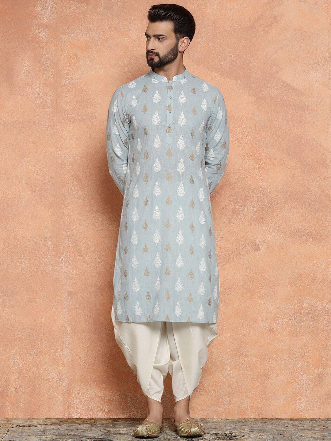 kisah ethnic motifs printed pure cotton kurta with dhoti pants
