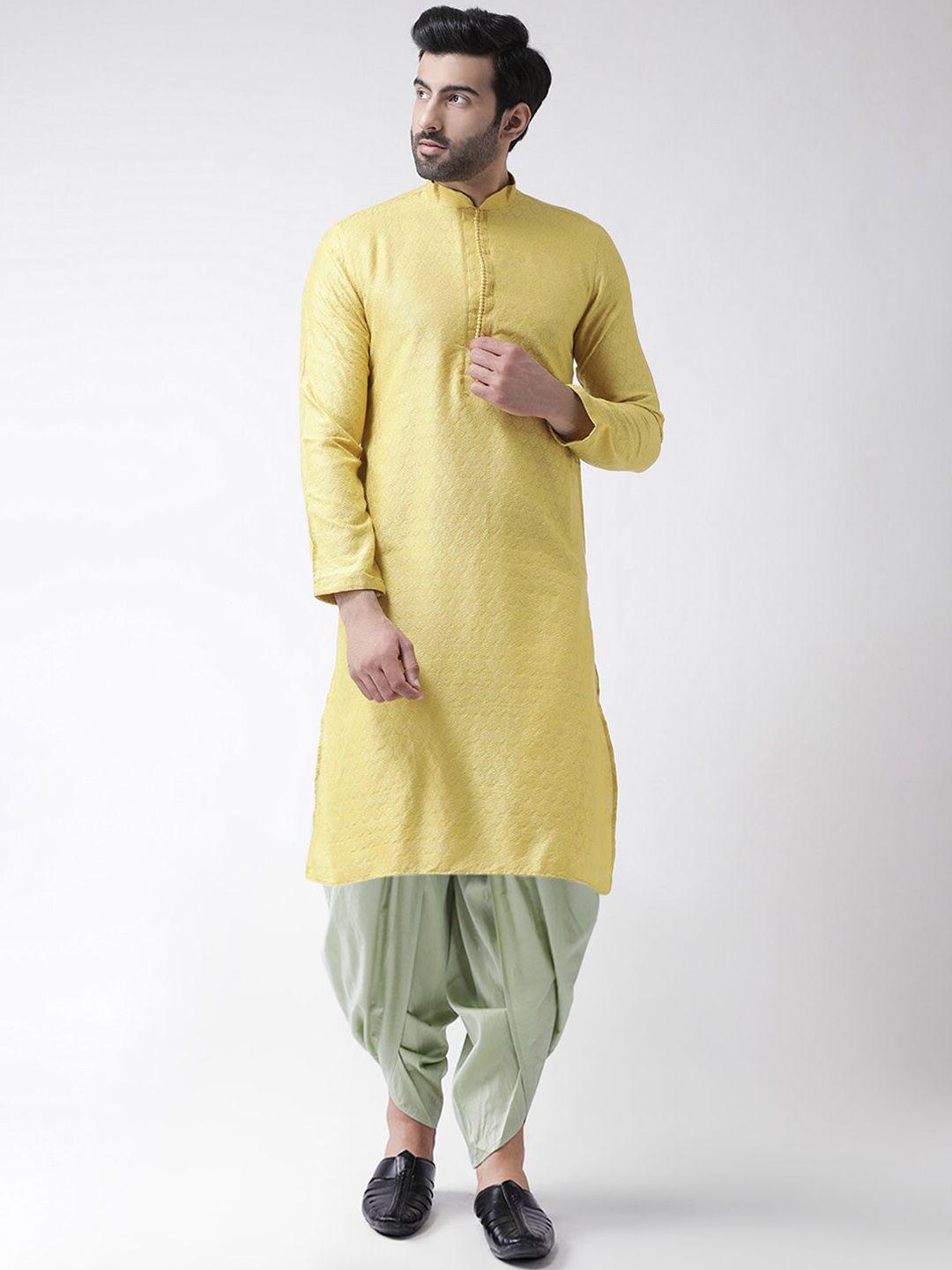 kisah ethnic motifs woven design kurta with dhoti pants