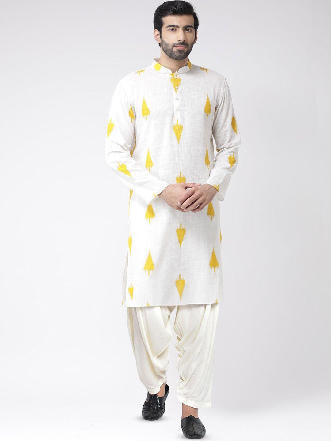 kisah ethnic motifs woven design mandarin collar straight kurta with patiala