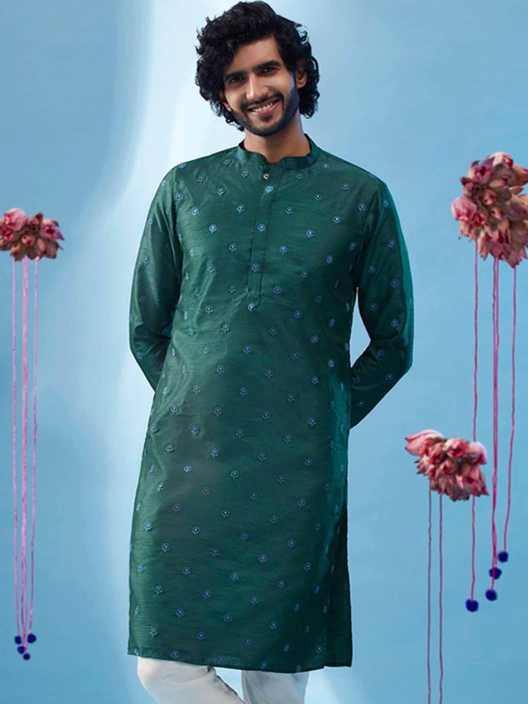 kisah floral embroidered straight kurta