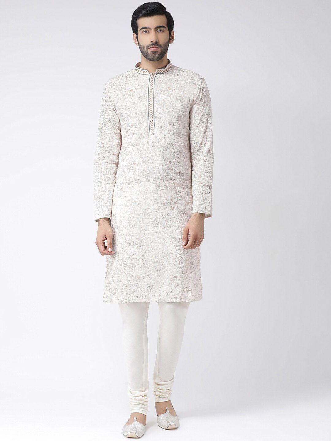 kisah floral printed mandarin collar straight regular kurta