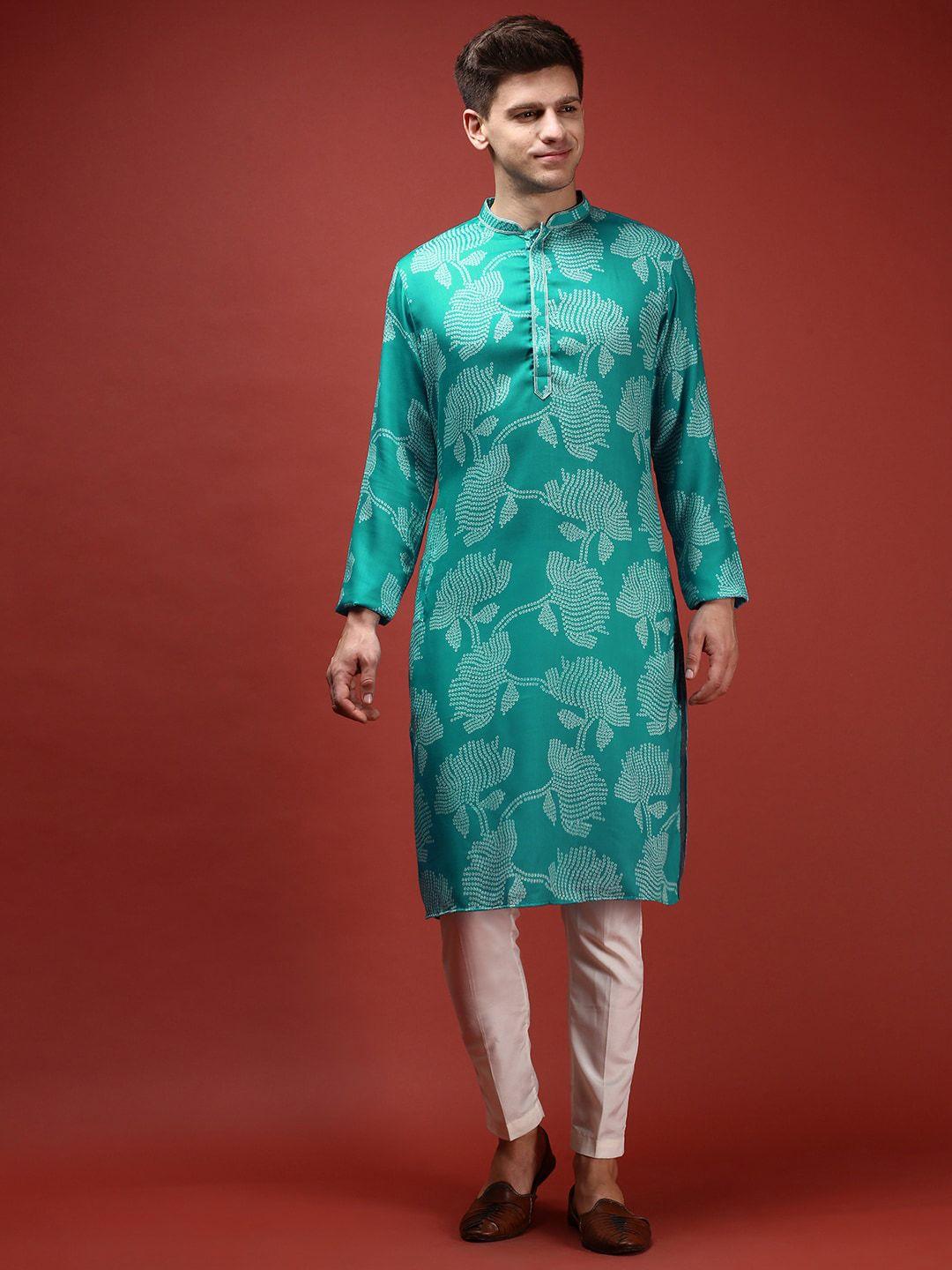 kisah floral printed straight kurta with trousers