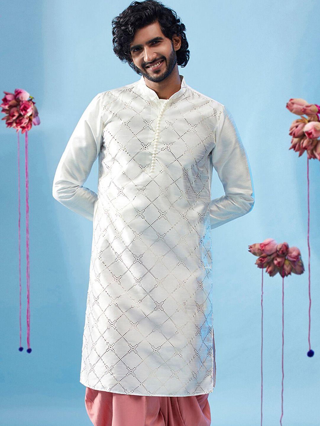 kisah geometric embellished beads and stones straight kurta