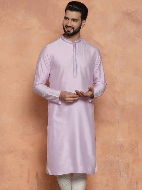 kisah lavender cotton regular fit kurta