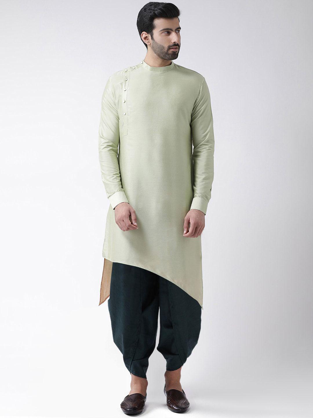 kisah mandarin collar regular kurta with dhoti pants