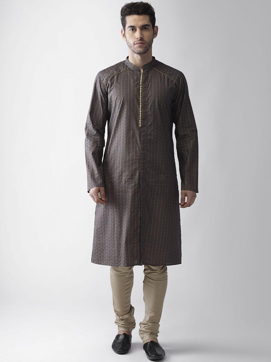 kisah men black kurta