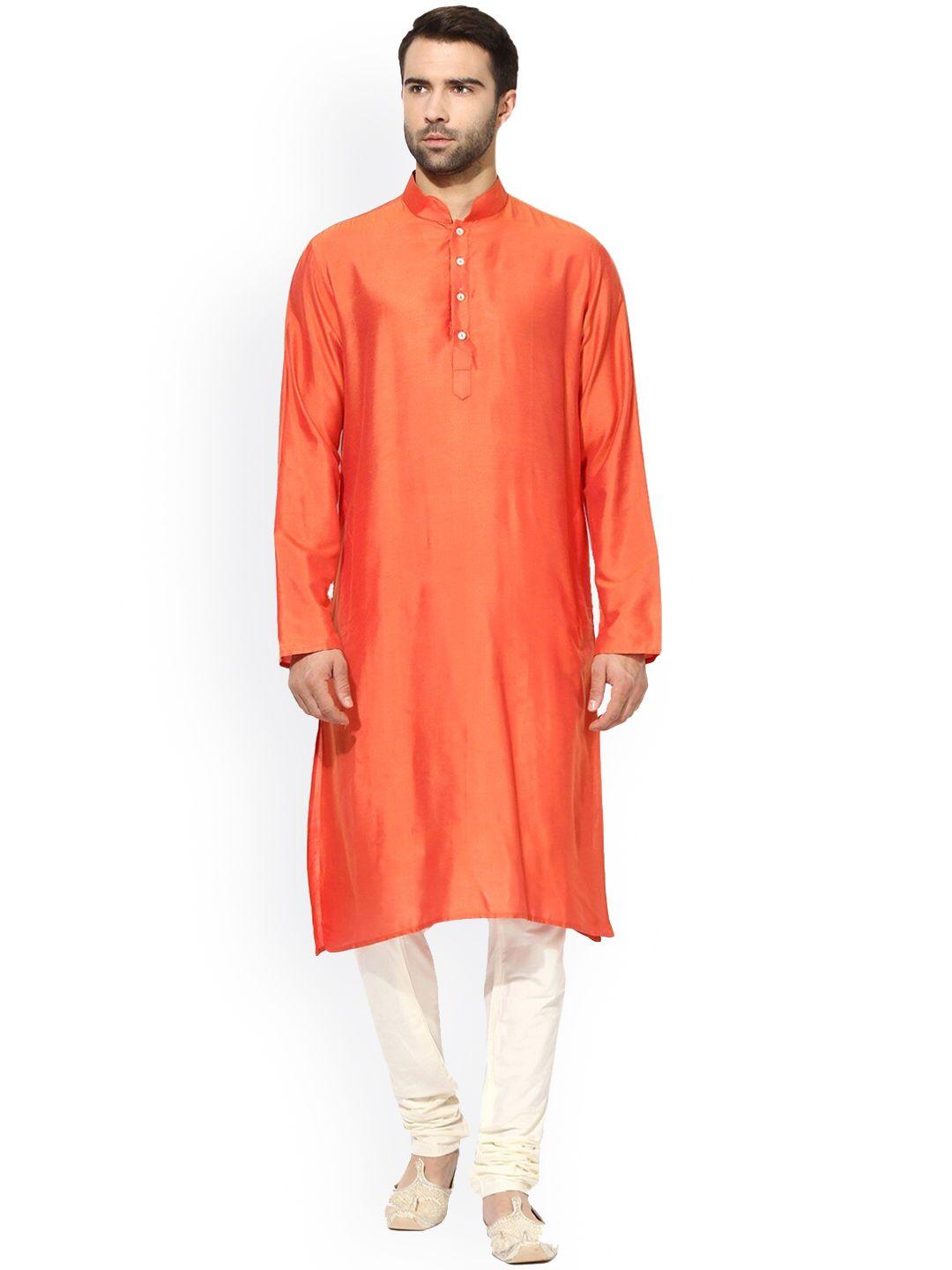 kisah men coral thread work kurta