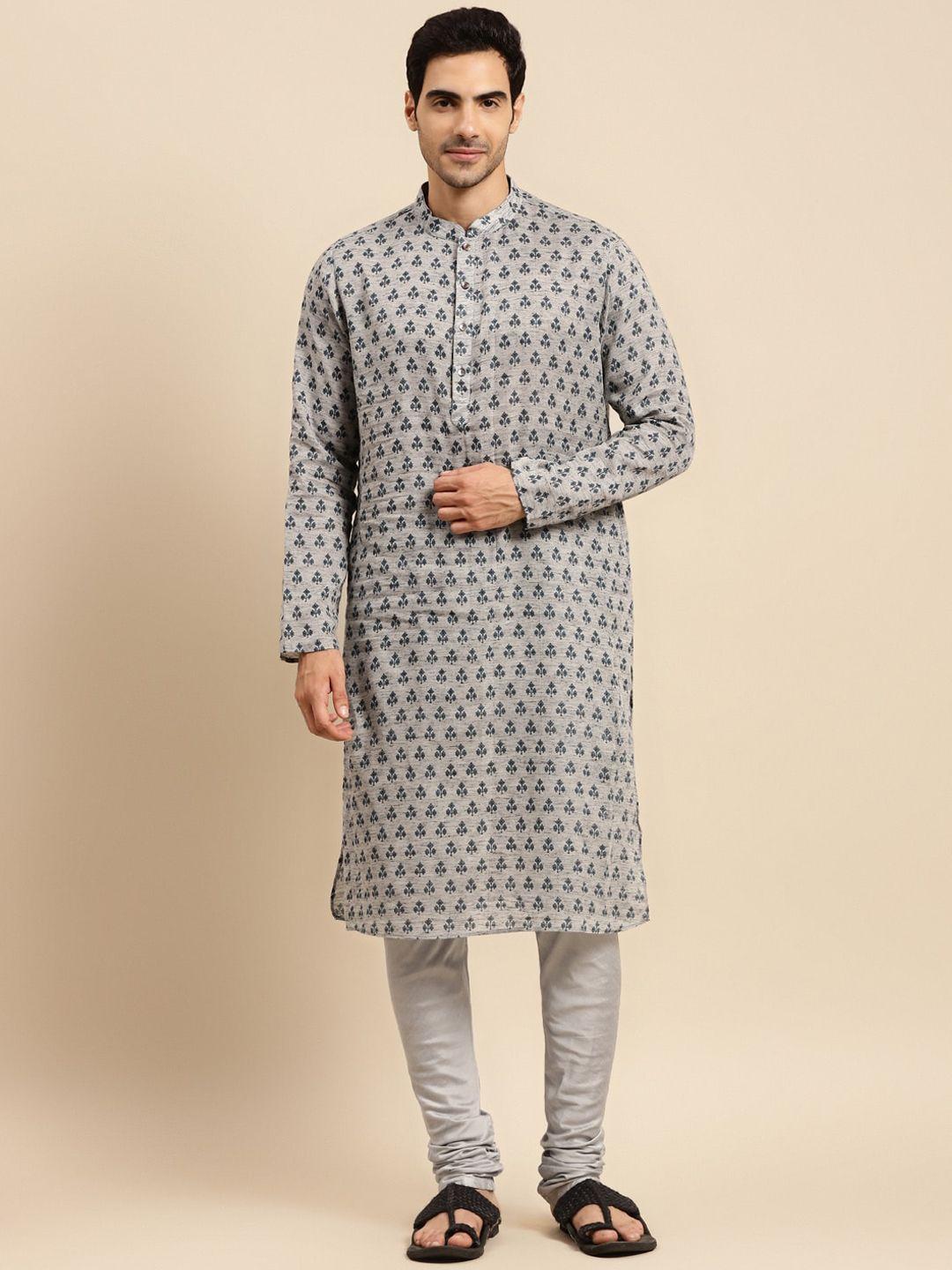 kisah men ethnic motifs printed kurta