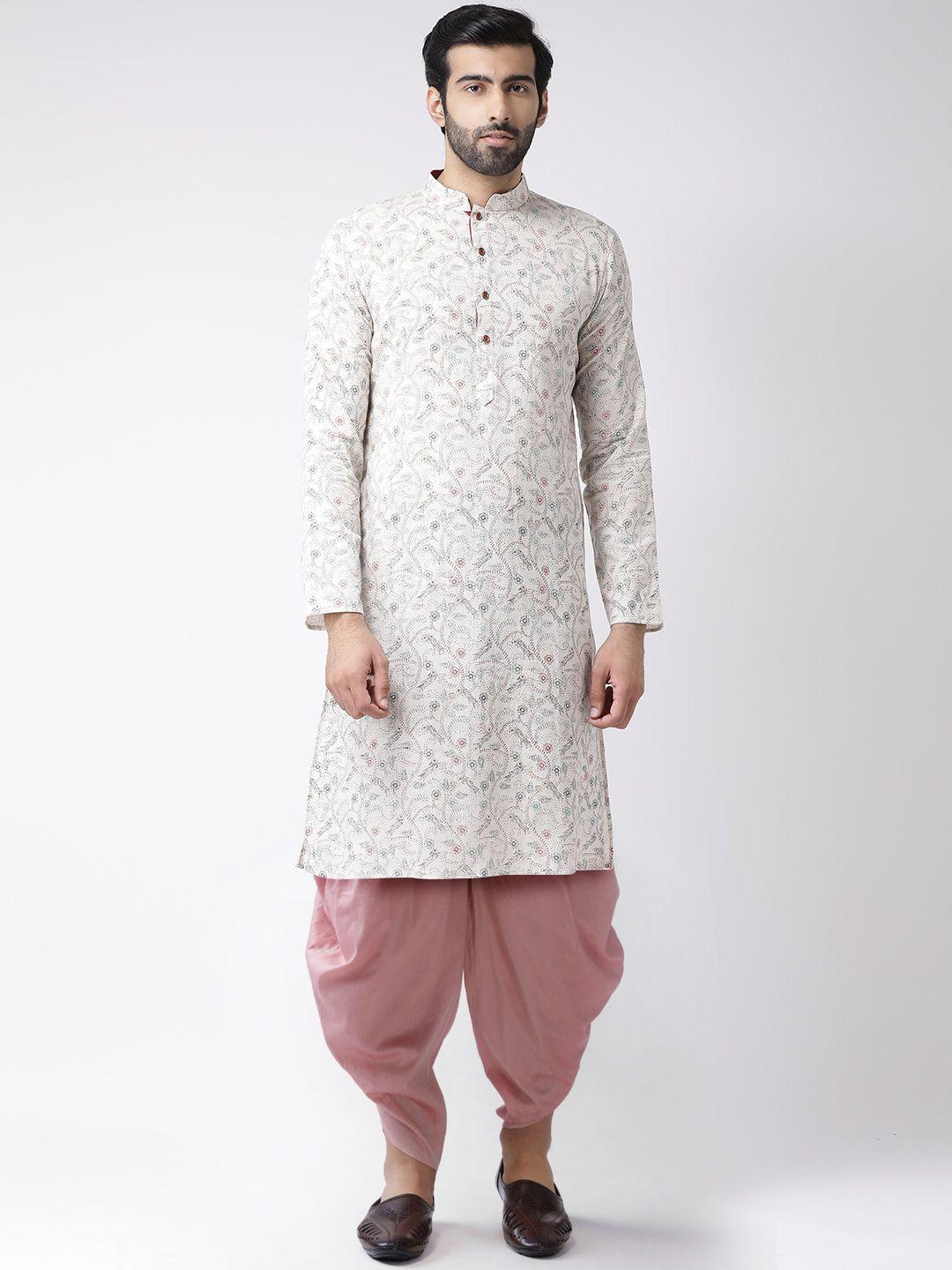 kisah men kanta printed straight kurta