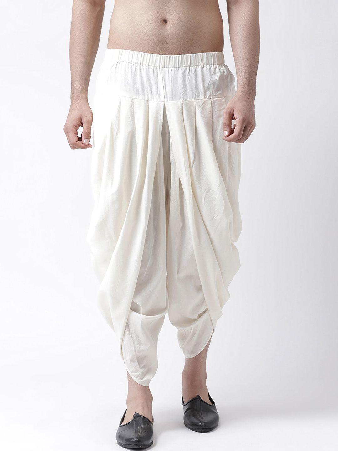 kisah men mid-rise cotton dhoti pant