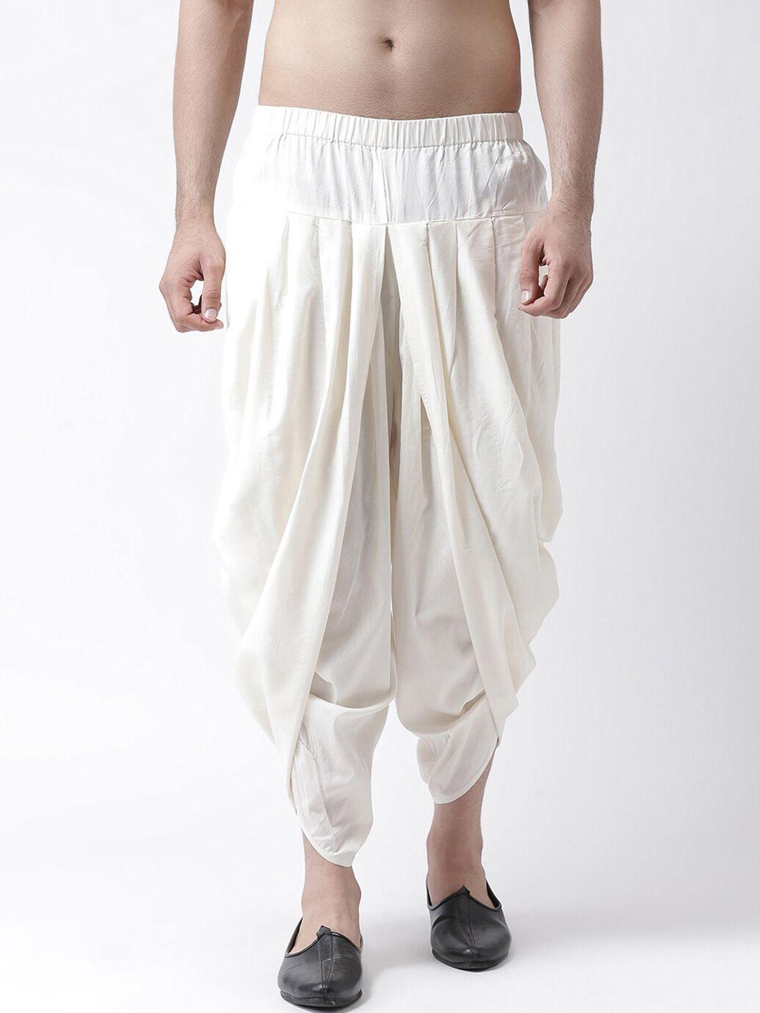 kisah men mid-rise cotton dhoti pant