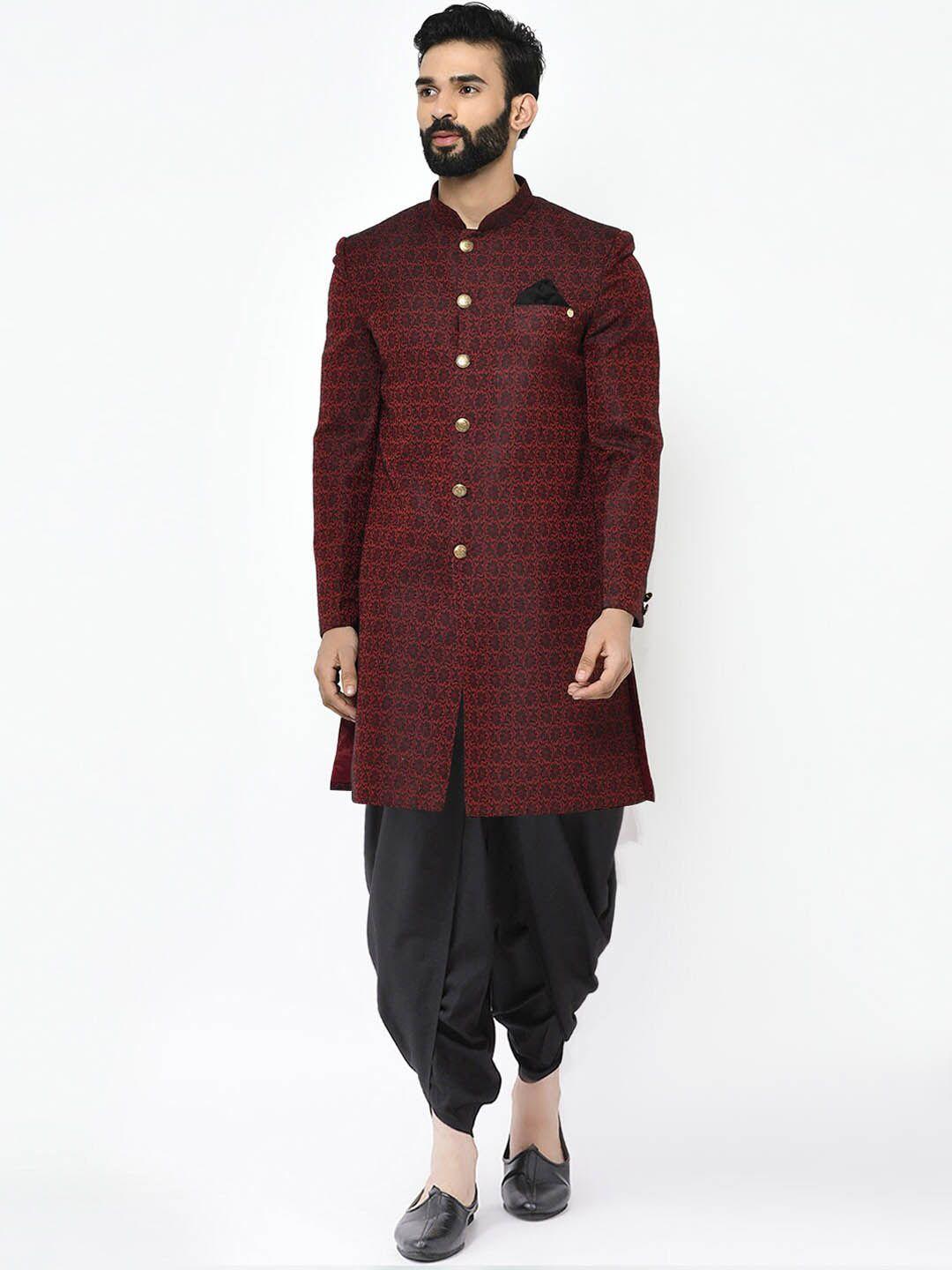 kisah men woven-design sherwani set