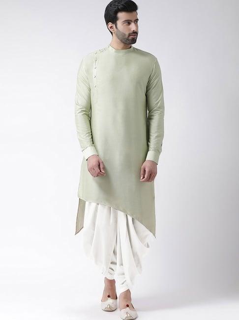 kisah mint green regular fit kurta