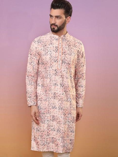 kisah multicolored regular fit printed kurta