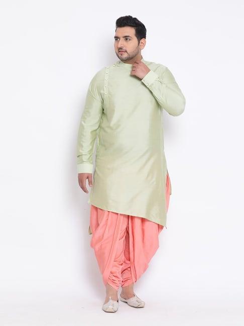 kisah plus sea green regular fit kurta