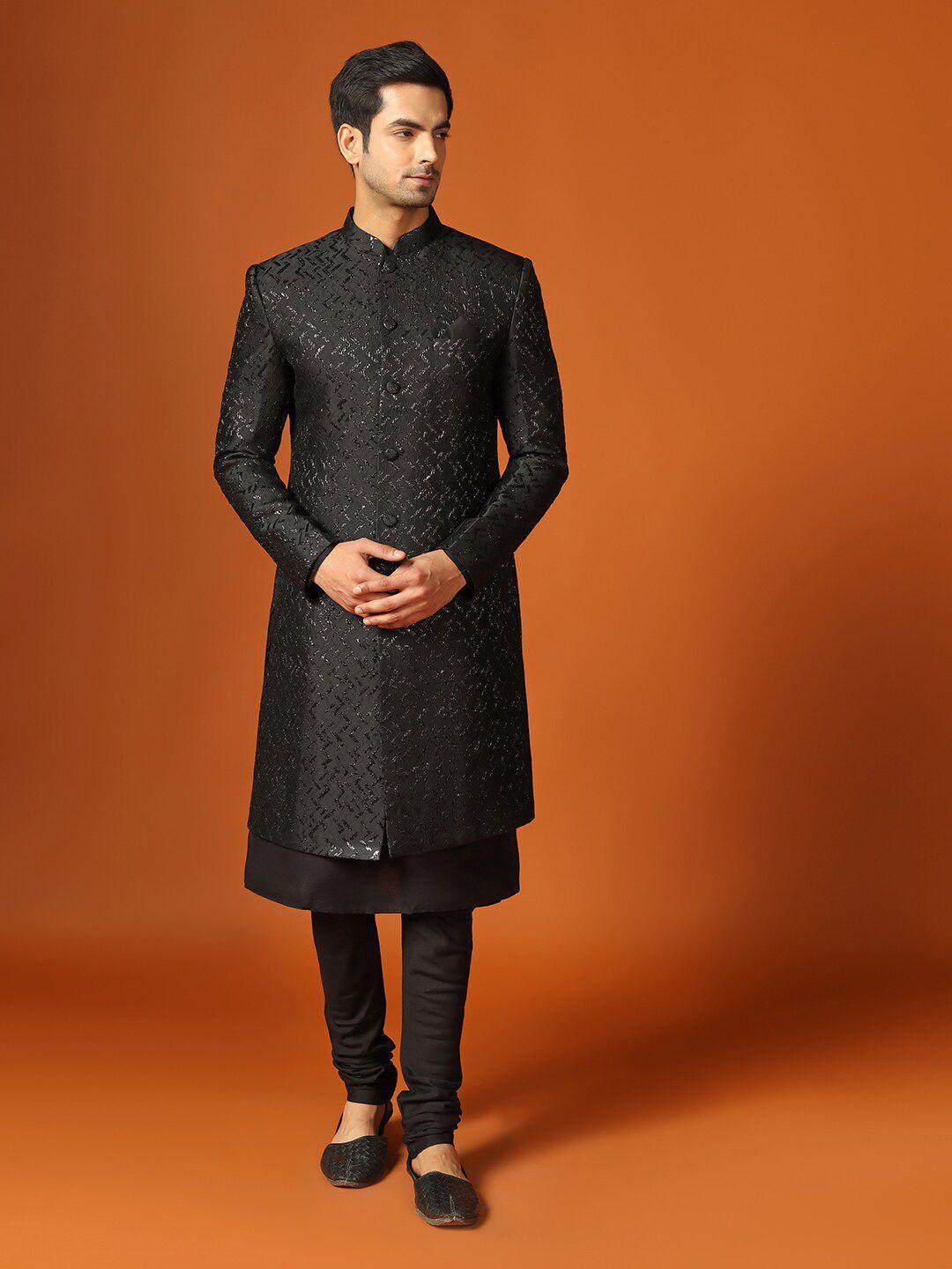 kisah self-design sherwani set