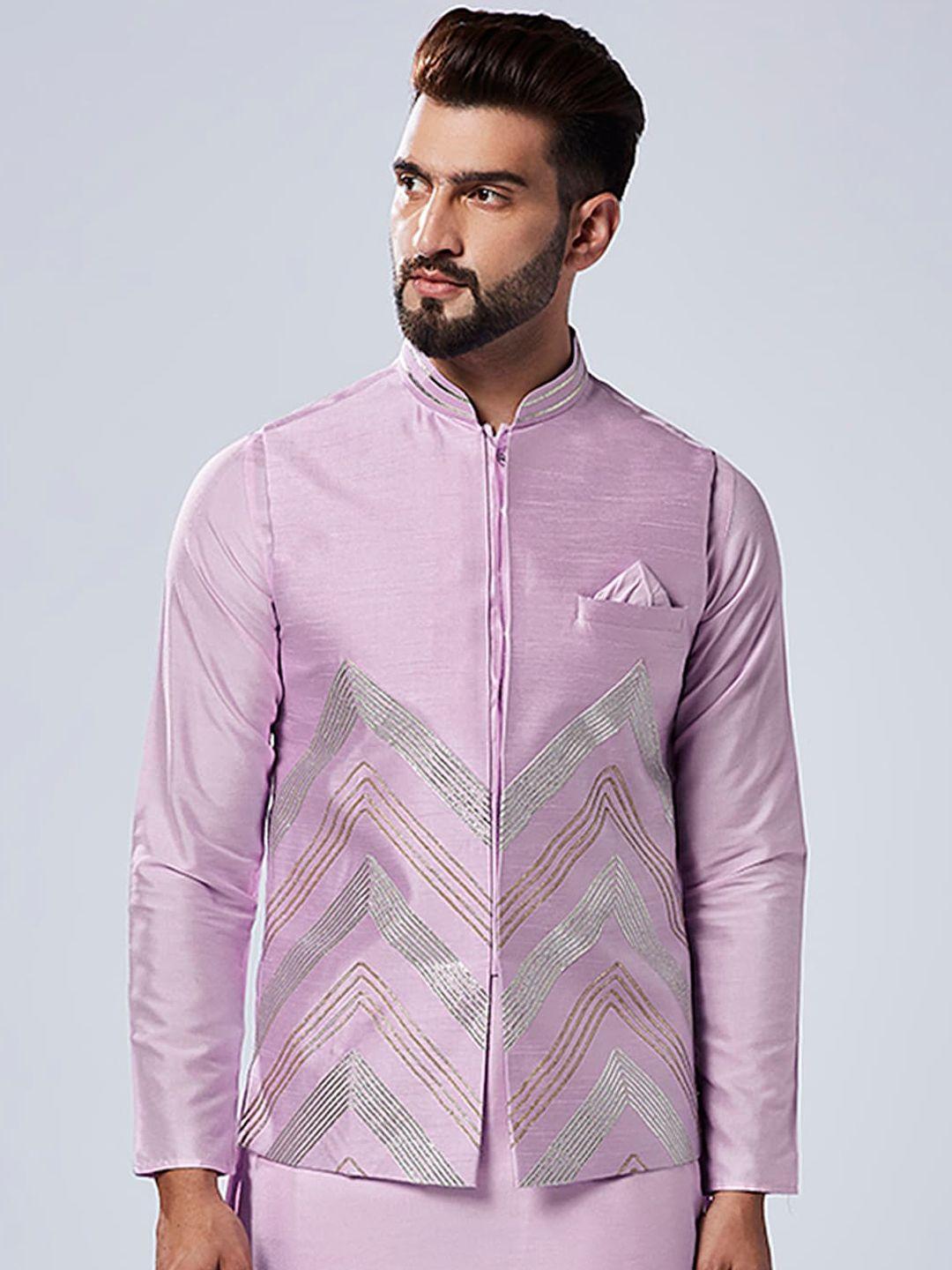 kisah sheeny woven design nehru jacket