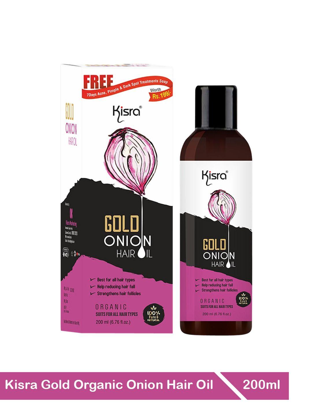 kisra gold onion anti hairfall & regrowth hair oil - 200 ml