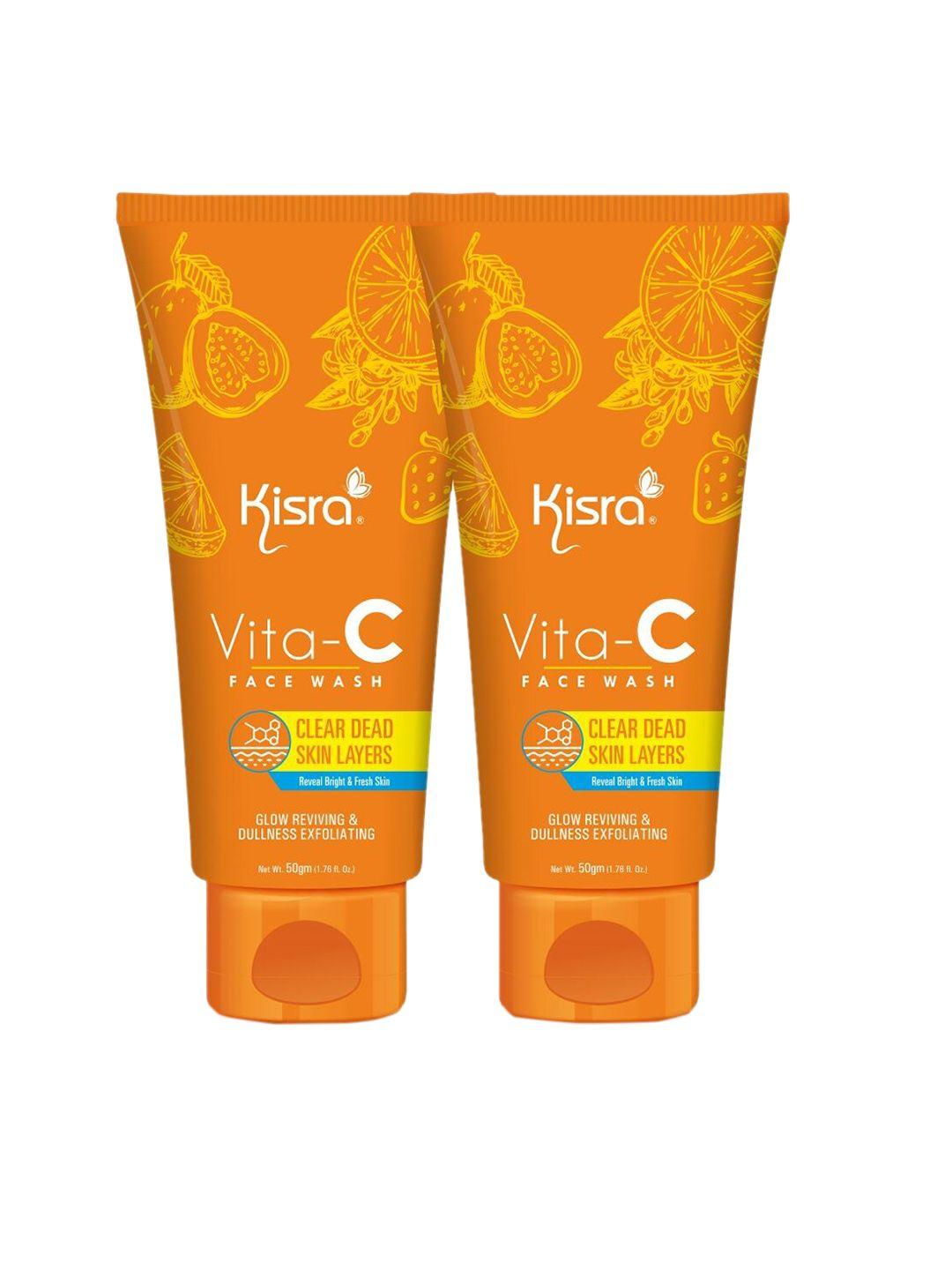 kisra set of 2 vita-c clean dead skin layers face wash for oil control - 50 g each