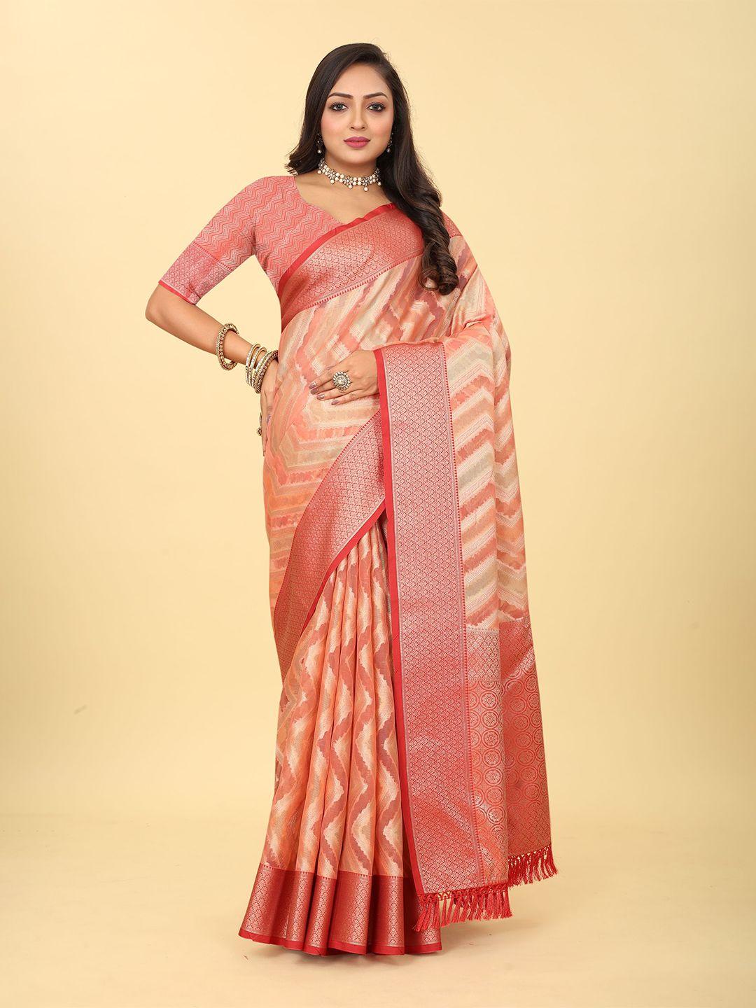 kiwie ethnic motifs woven design zari banarasi saree