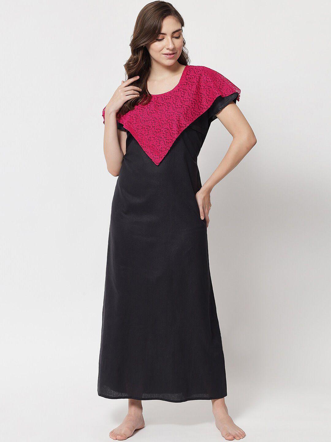 klamotten black maxi nightdress