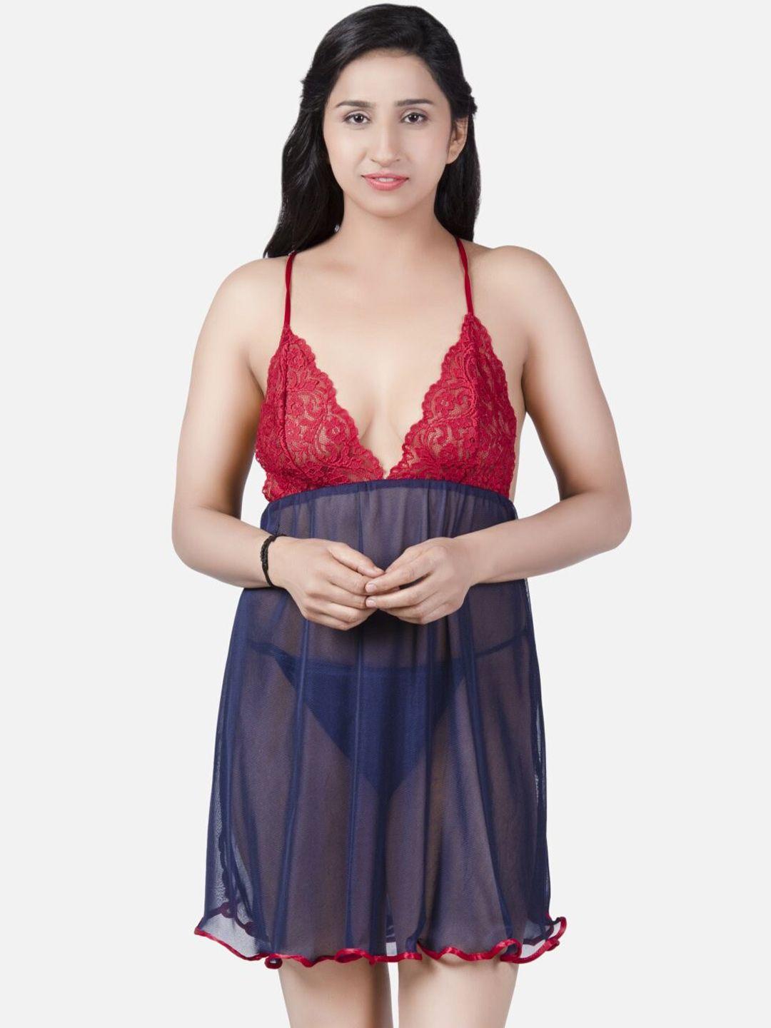 klamotten navy blue & red baby doll