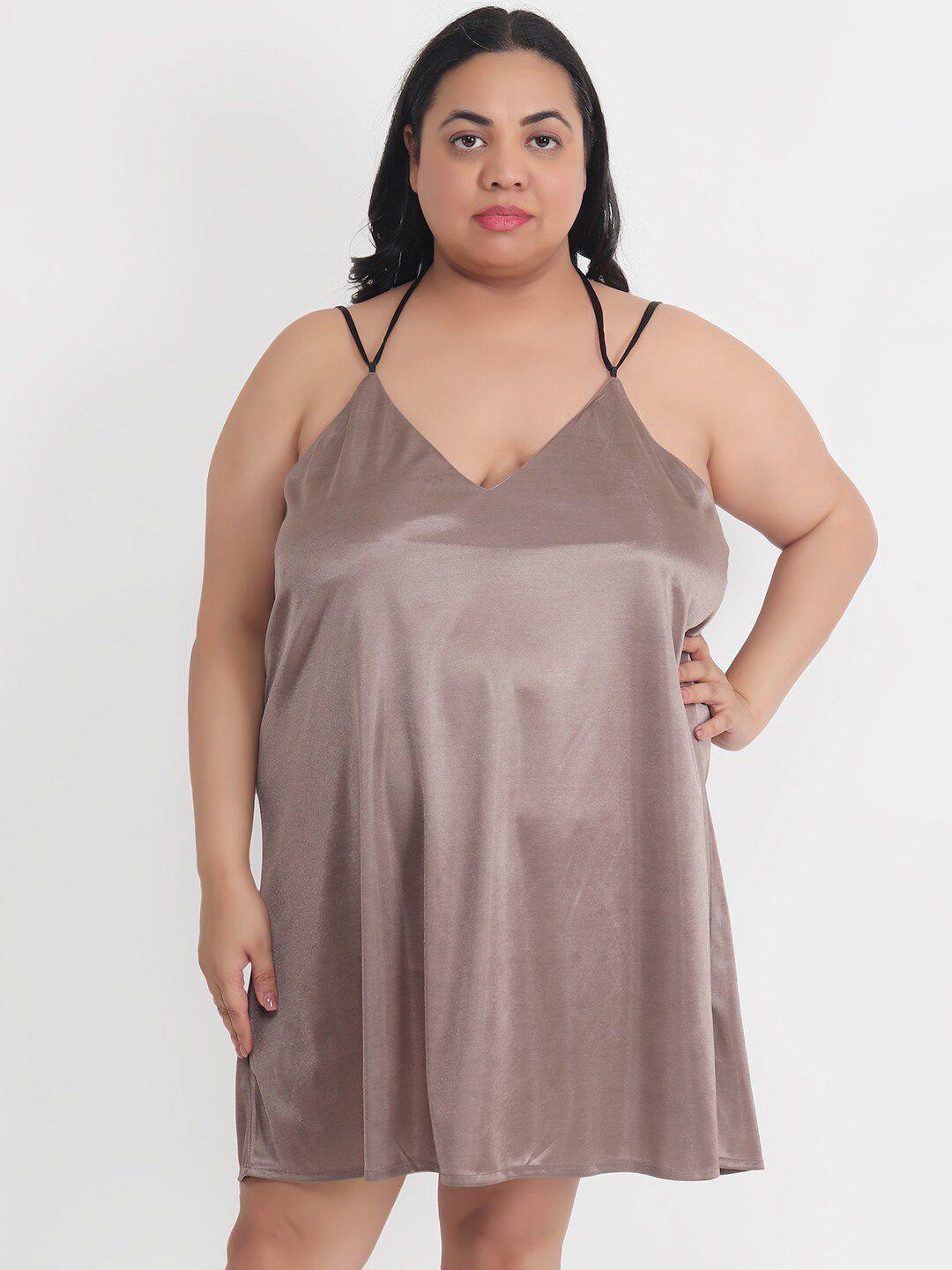 klamotten plus size satin baby doll