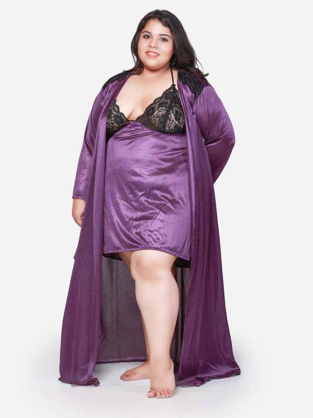 klamotten purple maxi nightdress