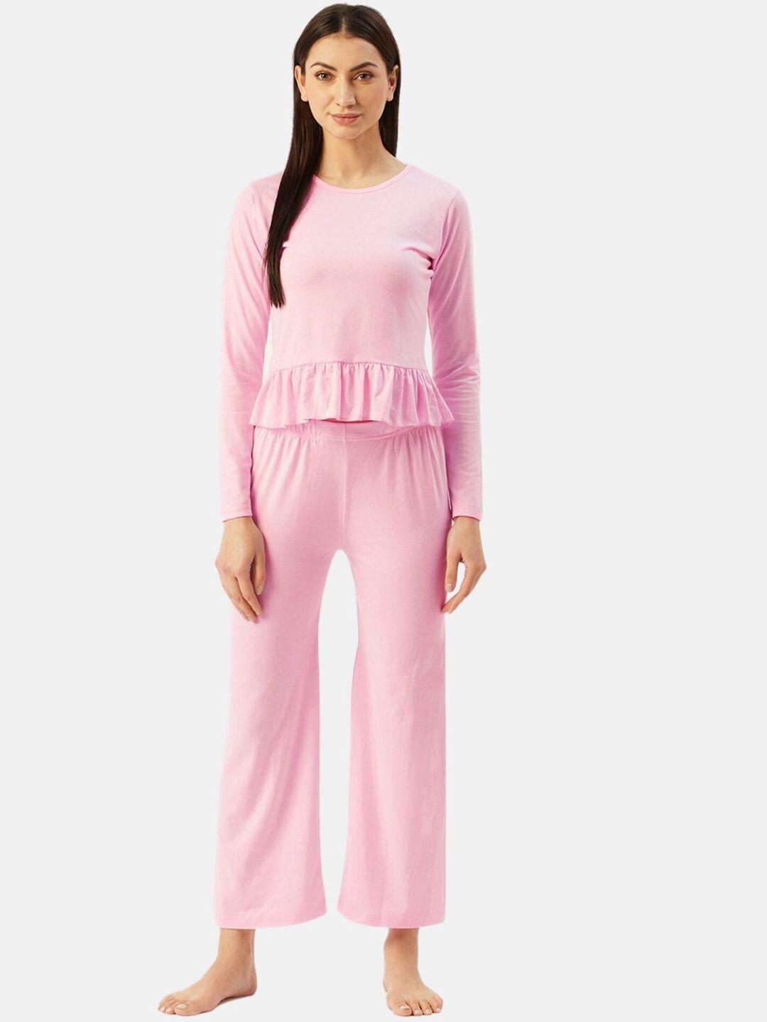 klamotten women pink night suit