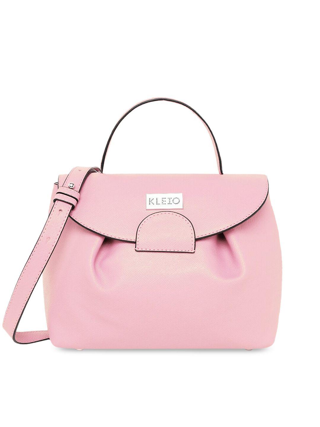 kleio pink structured satchel