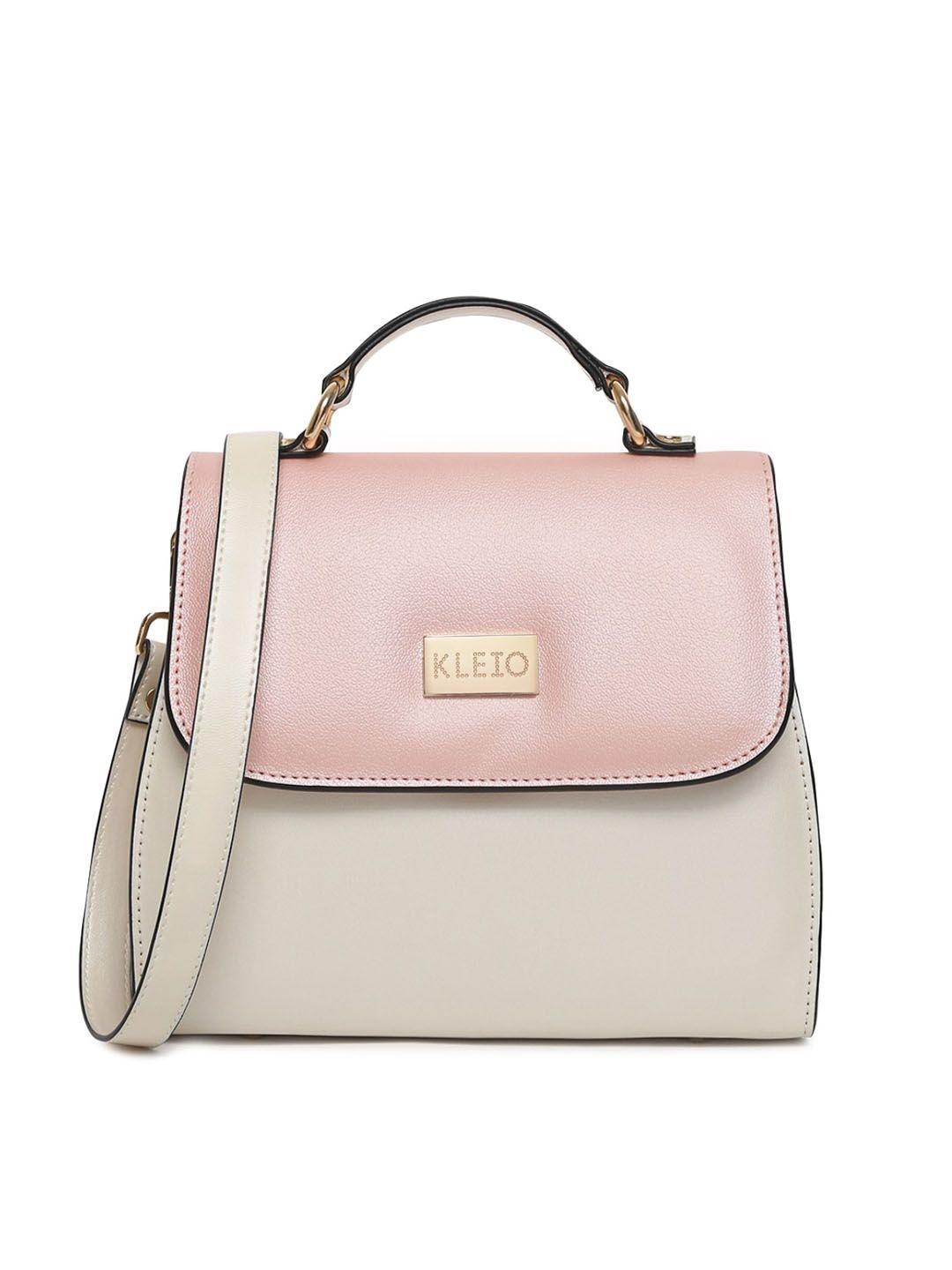 kleio pink structured satchel