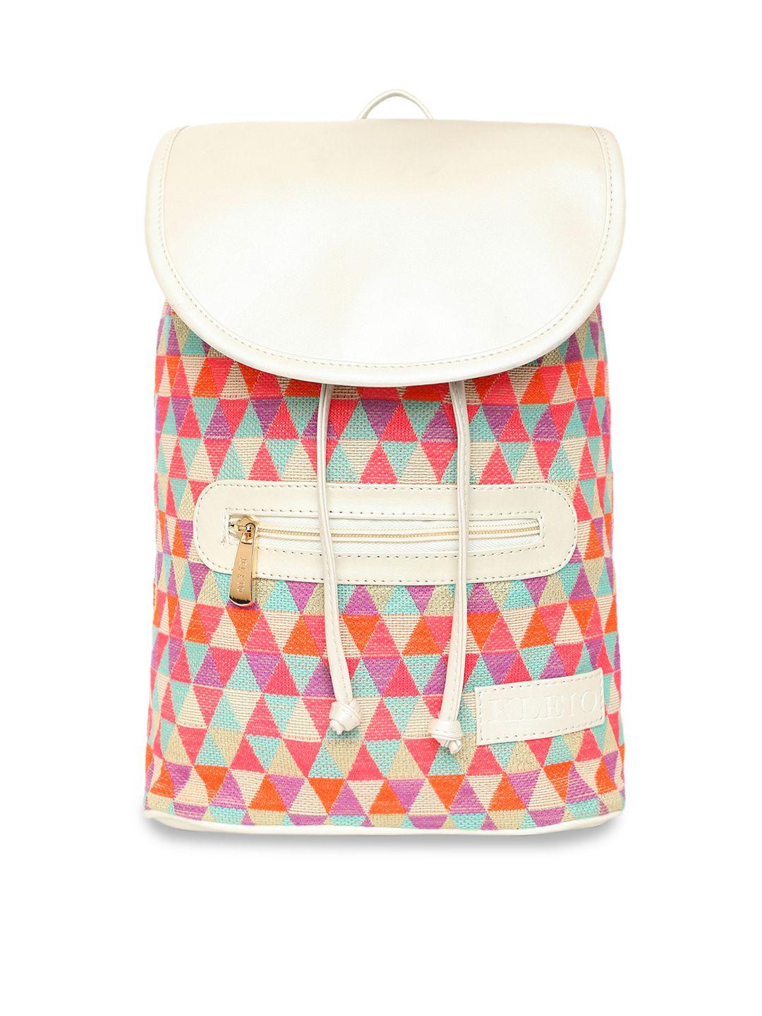 kleio women multicoloured geometric backpack