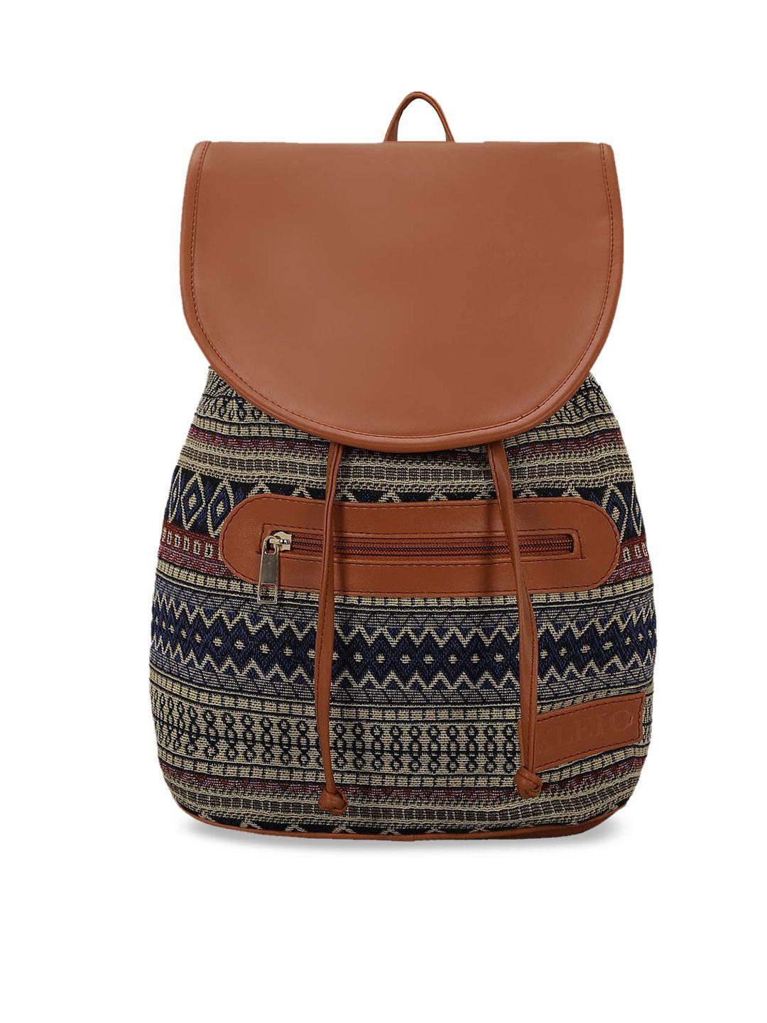 kleio women tan brown & black backpack