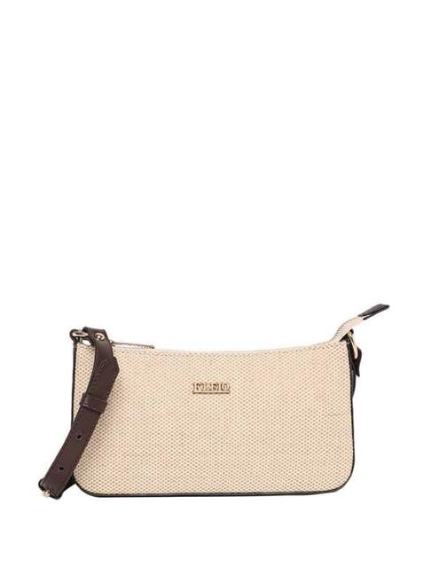 kleio brown textured medium shoulder bag