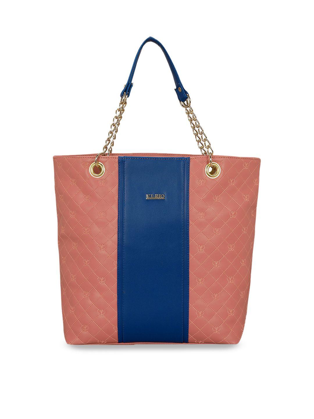 kleio colourblocked quilted tote bag