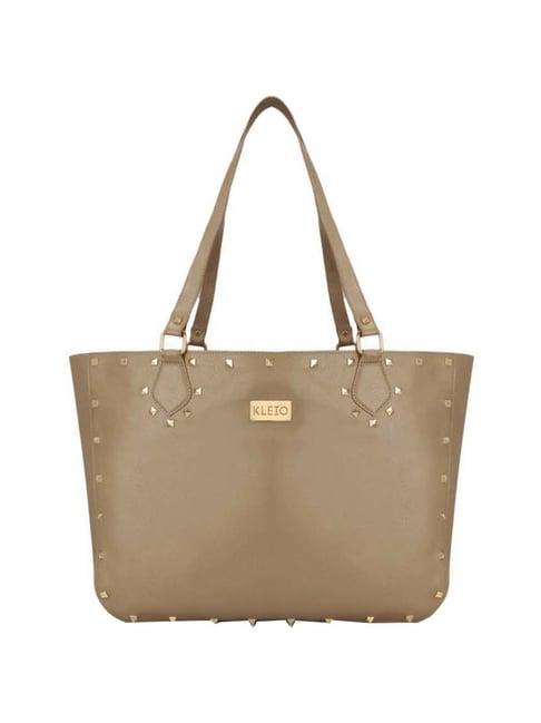 kleio copper solid large tote handbag